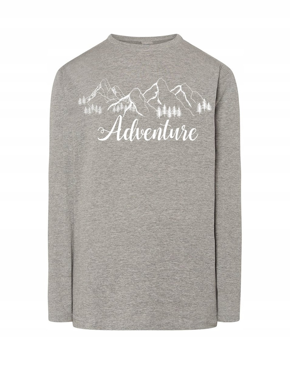 Longsleeve męski nadruk Przygoda Adventure r.S