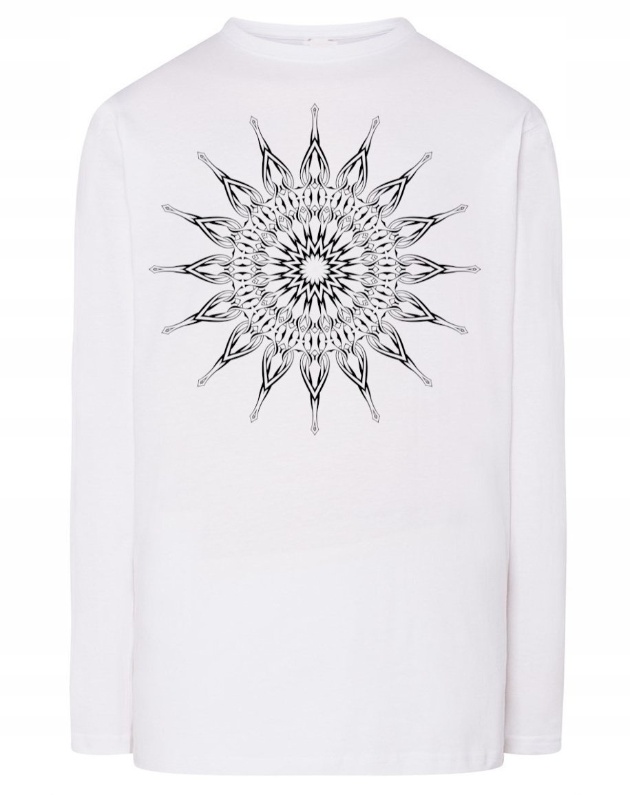 Longsleeve męski fajny nadruk MANDALA r.3XL