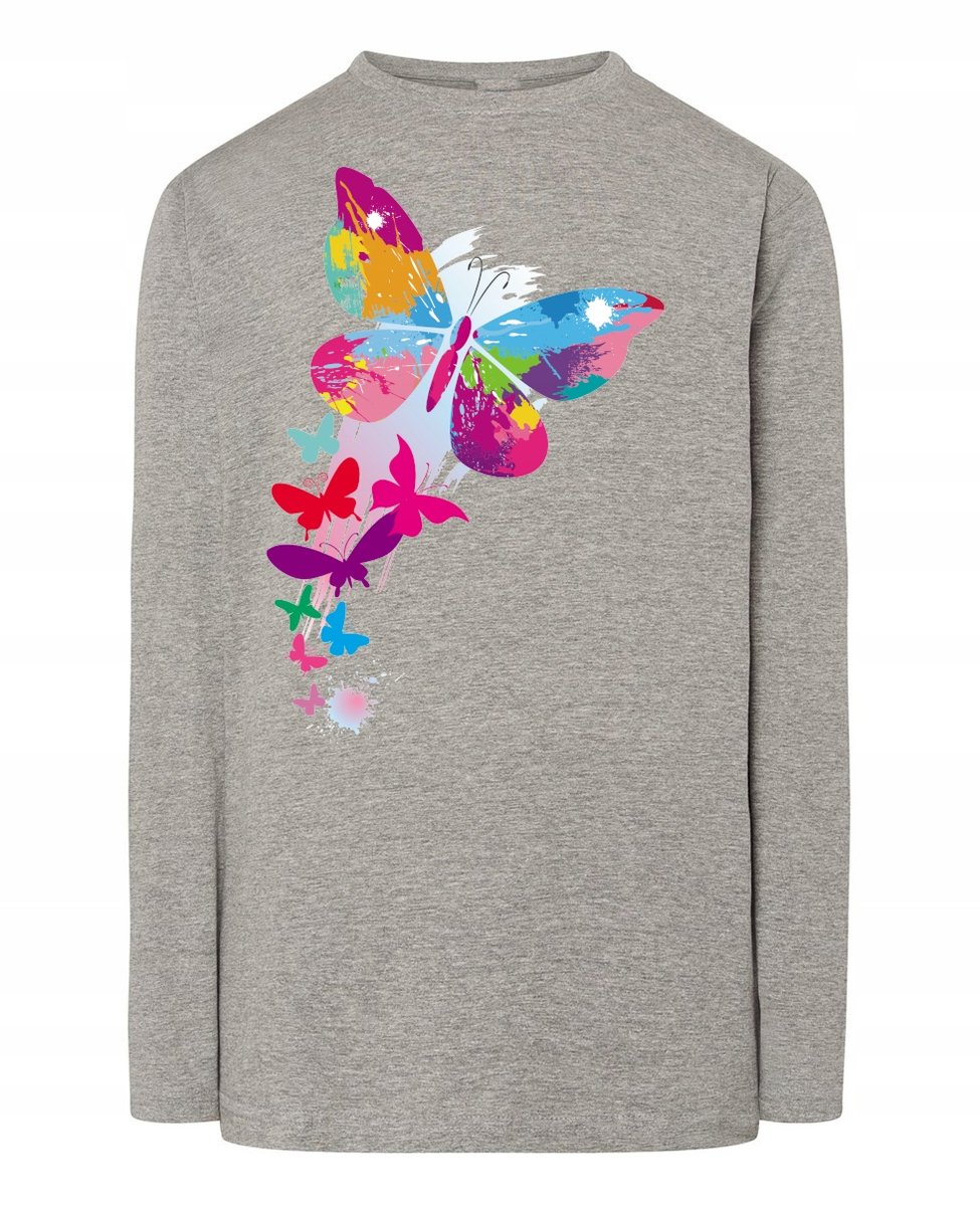 Longsleeve męski nadruk Motyl Rozm.XS