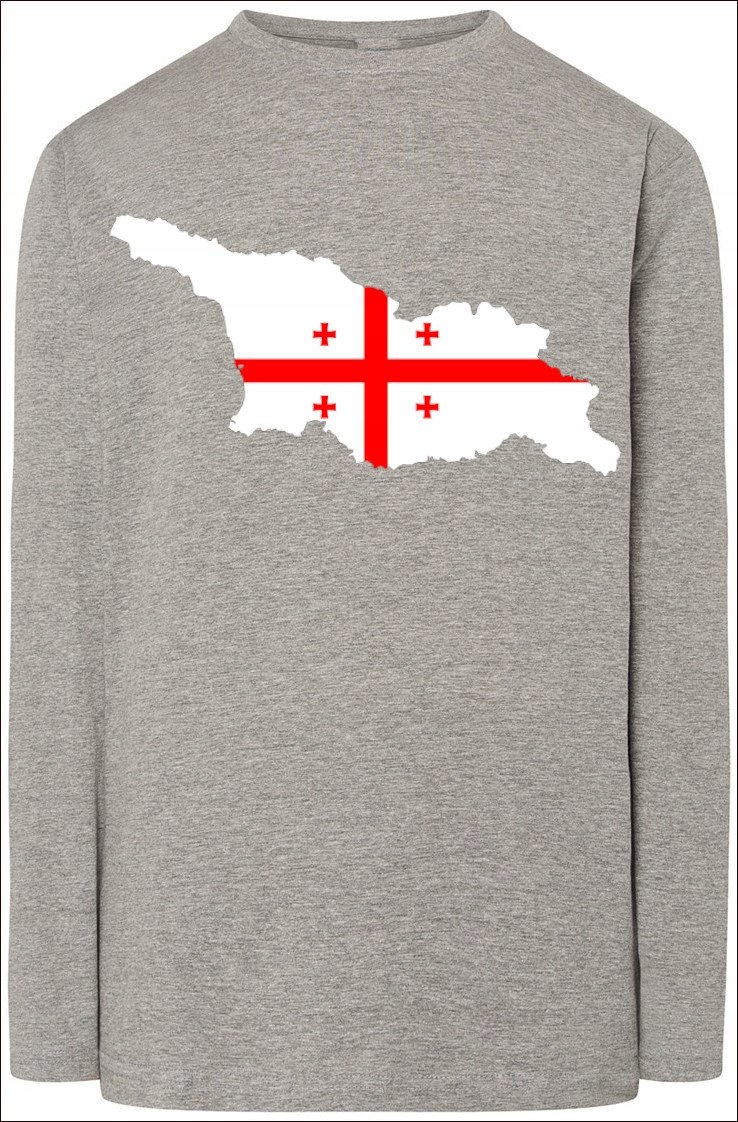 Gruzja Flaga Męska Modna Bluza Longsleeve Rozm.XL