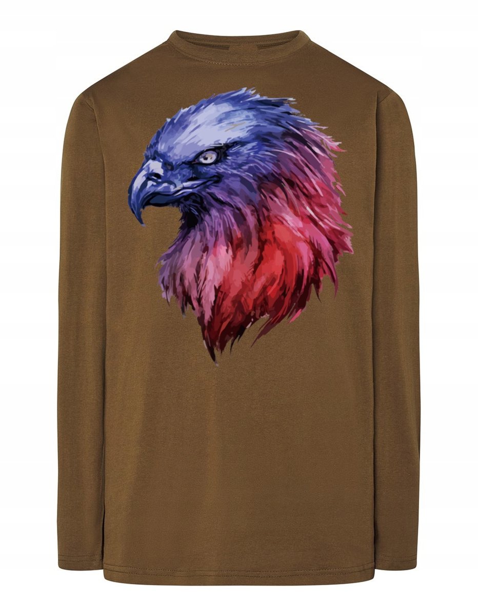 Longsleeve męski nadruk głowa ORZEŁ r.3XL