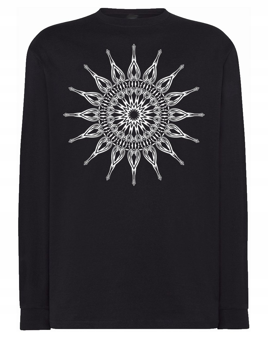 Longsleeve męski fajny nadruk MANDALA r.M