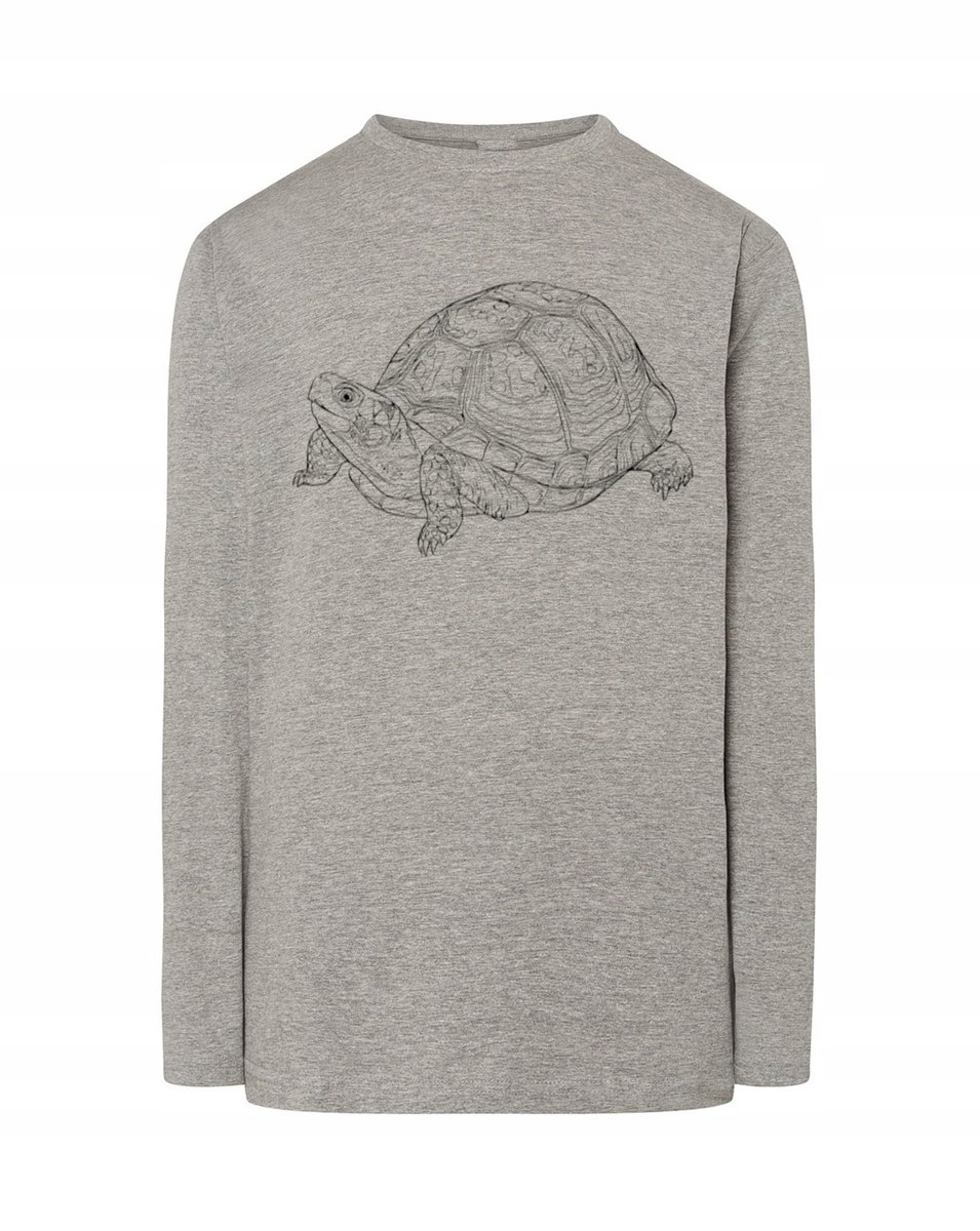 Longsleeve męski nadruk zwierzę ŻÓŁW r.L