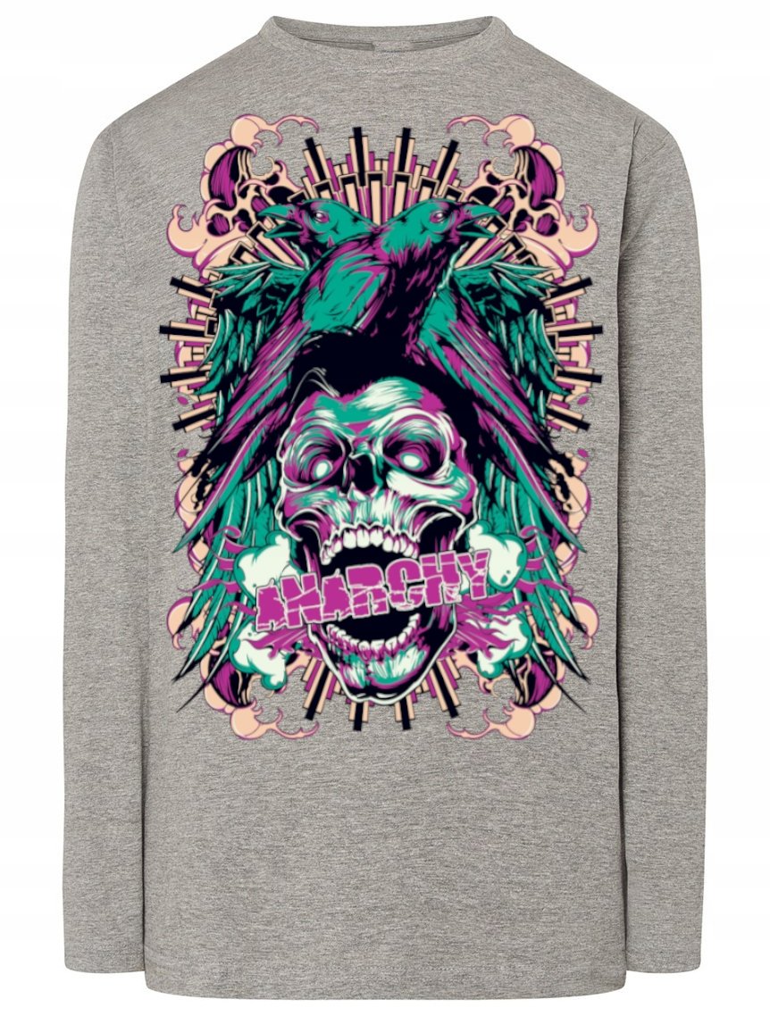 Longsleeve męski nadruk Anarchy Rozm.4XL