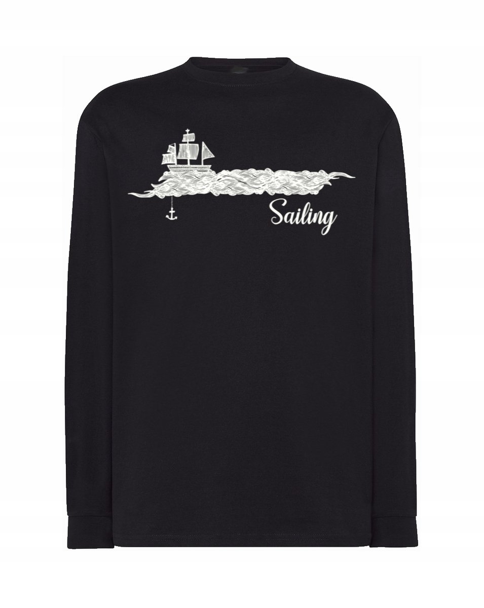 Longsleeve męski nadruk ŻEGLOWANIE SAILING r.5XL