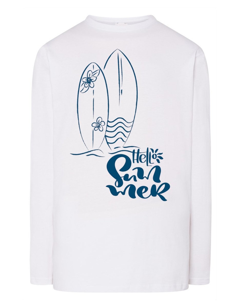 Longsleeve wakacyjny nadruk Hello Summer r.S