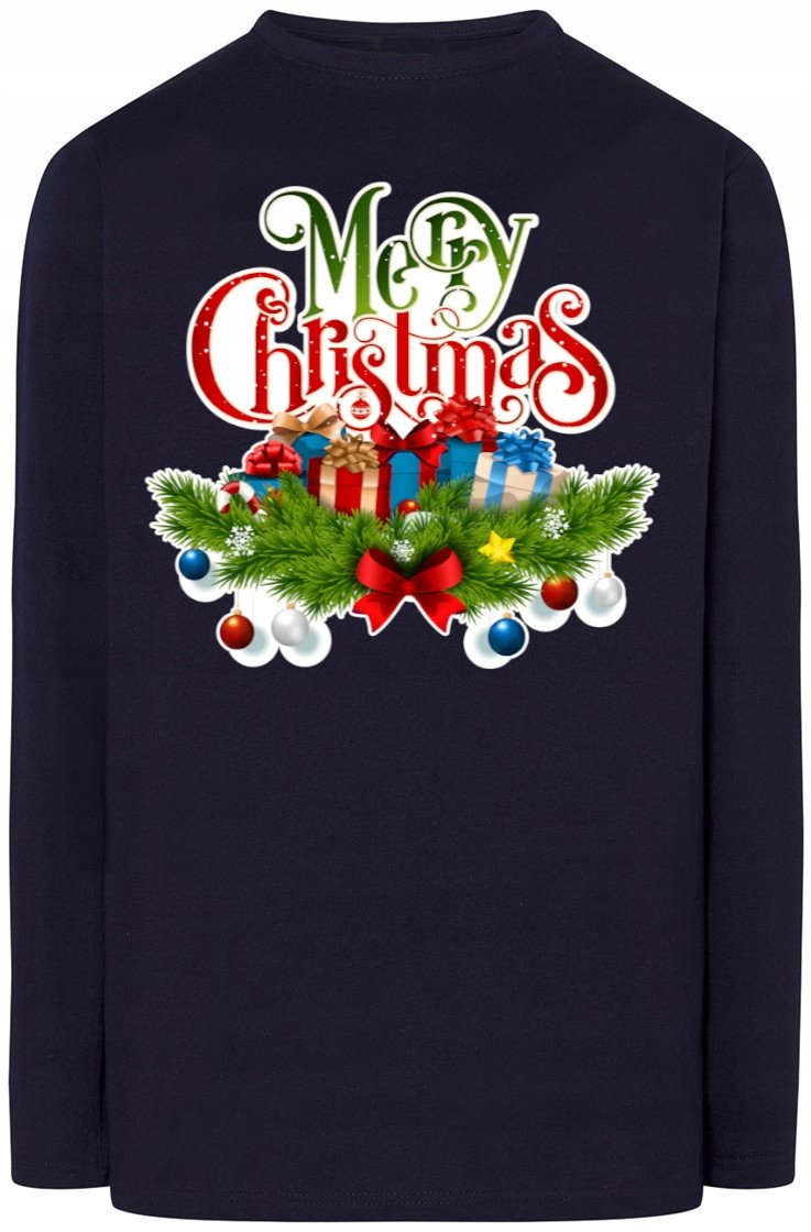 Świąteczny Męski Longsleeve Merry Christmas R.XS