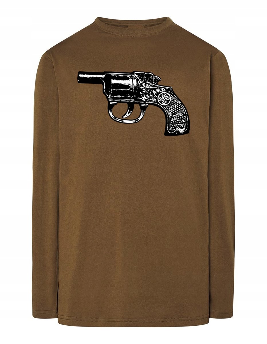 Longsleeve męski nadruk PISTOLET REWOLWER r.XXL