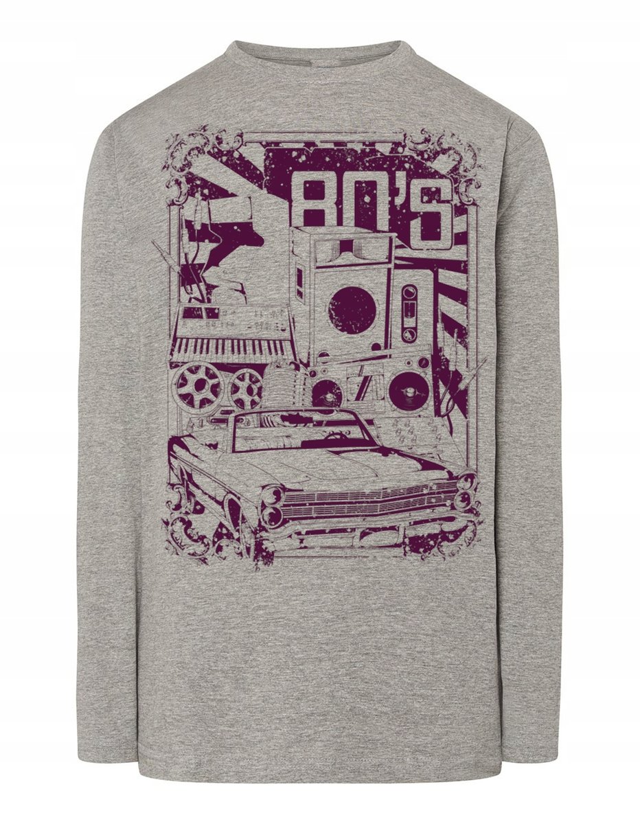 Longsleeve RETRO nadruk lata 80te 80s r.S