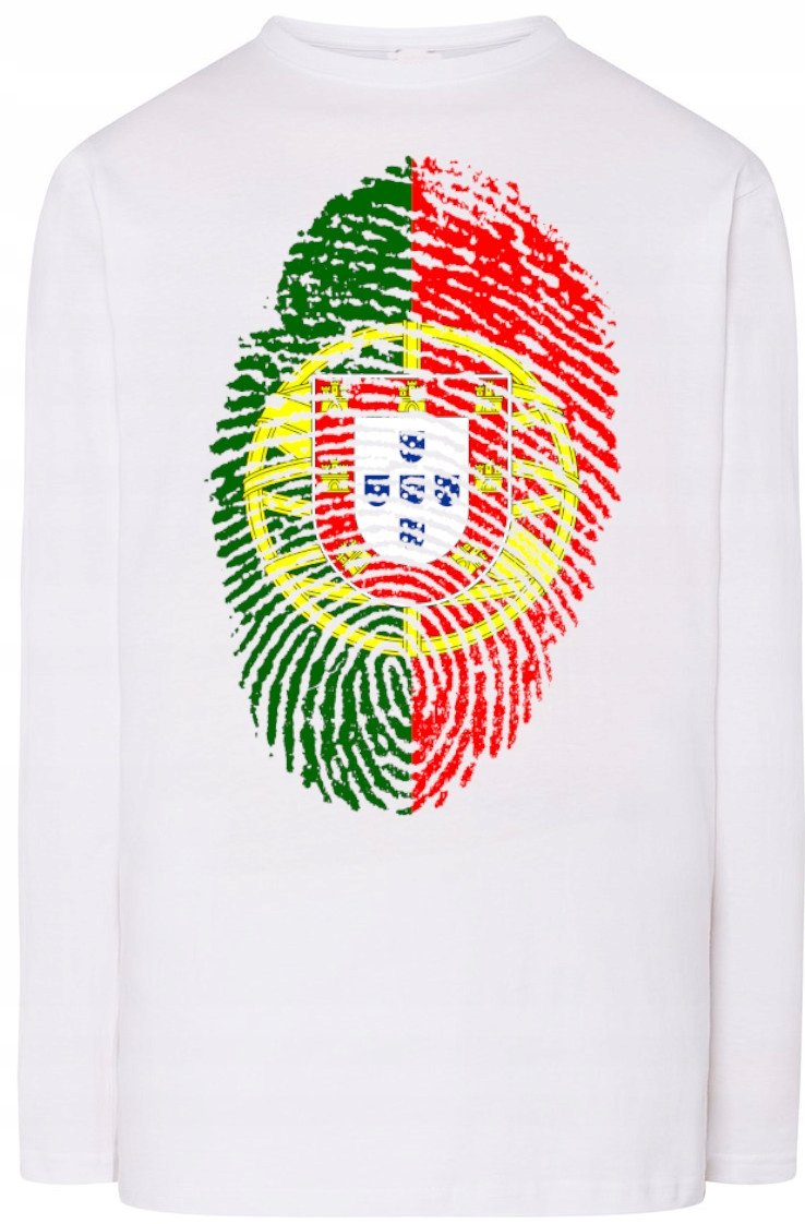 Portugalia Flaga Odcisk Bluza Longsleeve Rozm.XXL