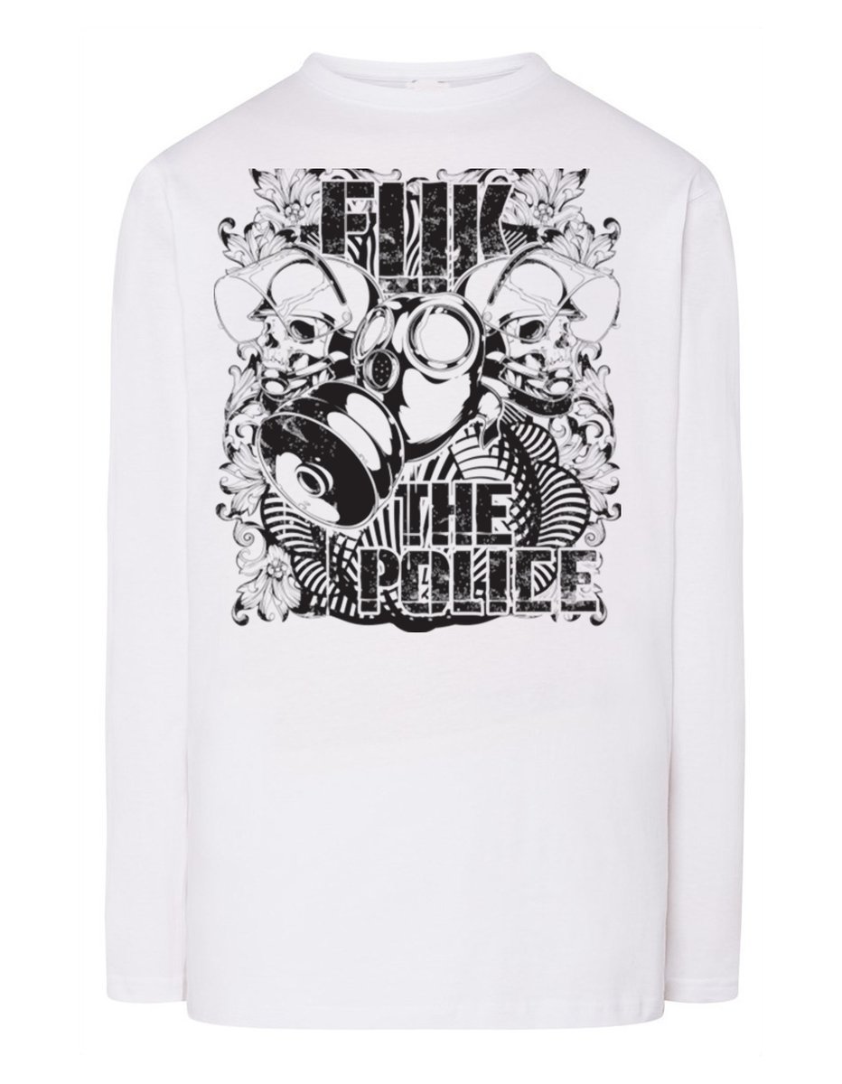 Longsleeve męski nadruk FUK THE POLICE r.5XL