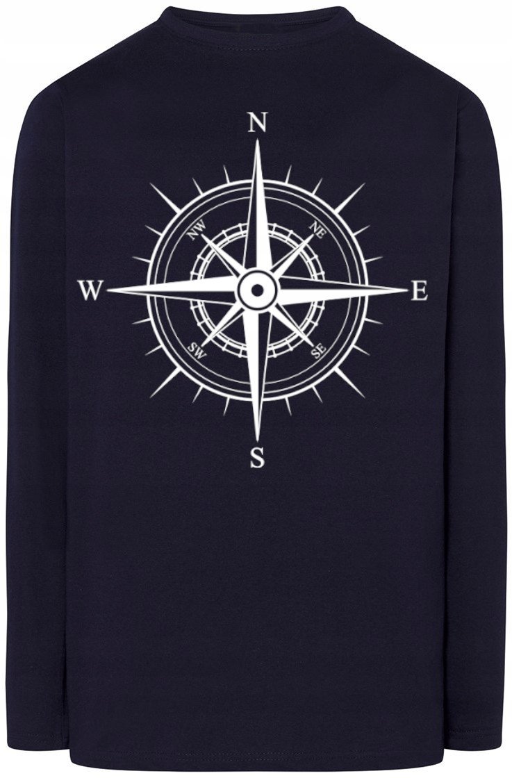 Róża Wiatrów Kompas Męski Longsleeve Rozm.3XL