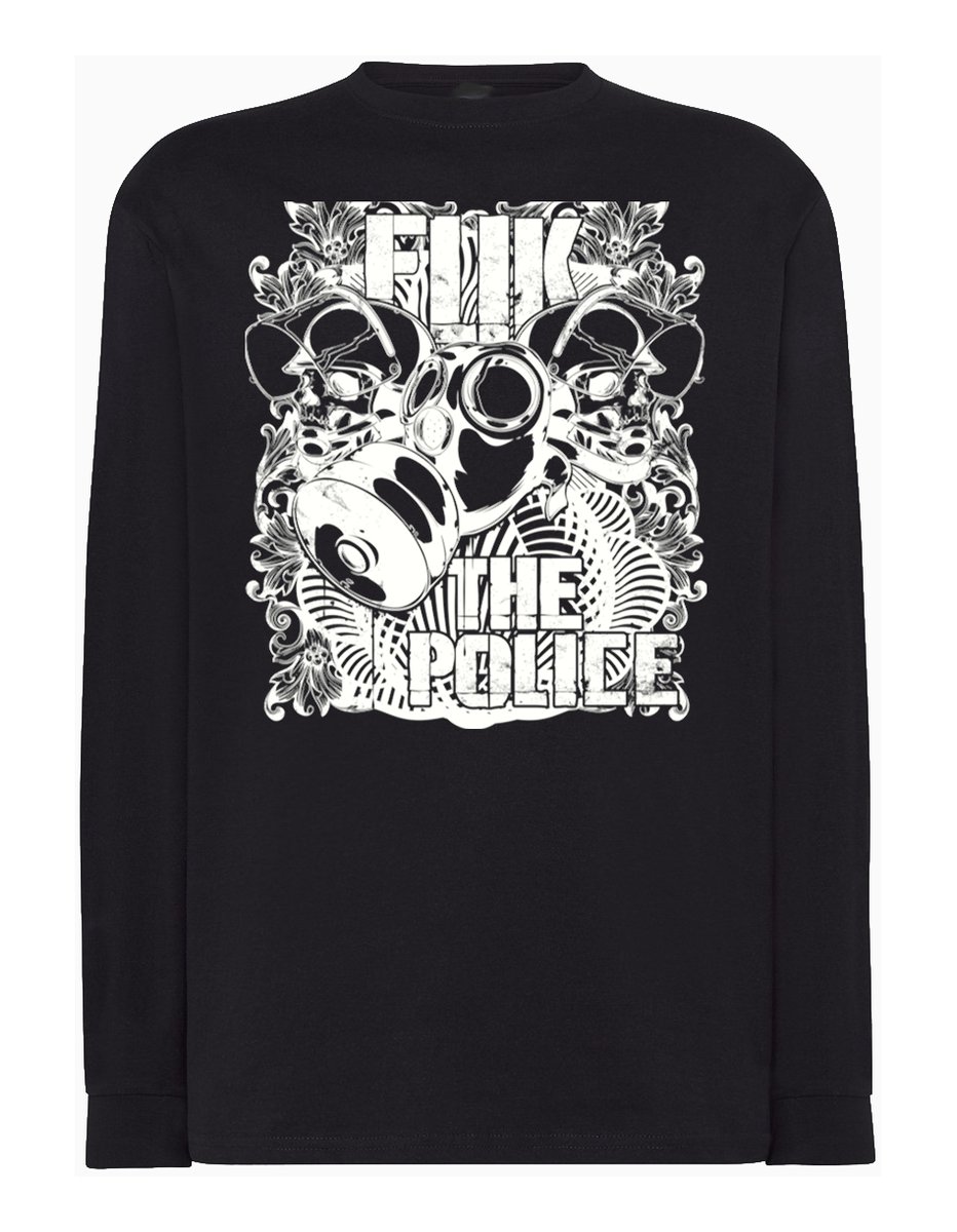 Longsleeve męski nadruk FUK THE POLICE r.5XL