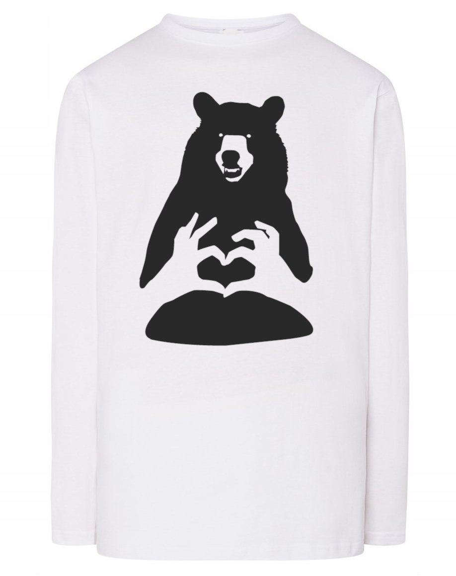 Longsleeve nadruk miłość Niedźwiedź Love r.XL