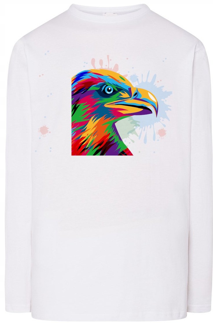 Kolorowy Orzeł Męski Longsleeve Modny Rozm.3XL