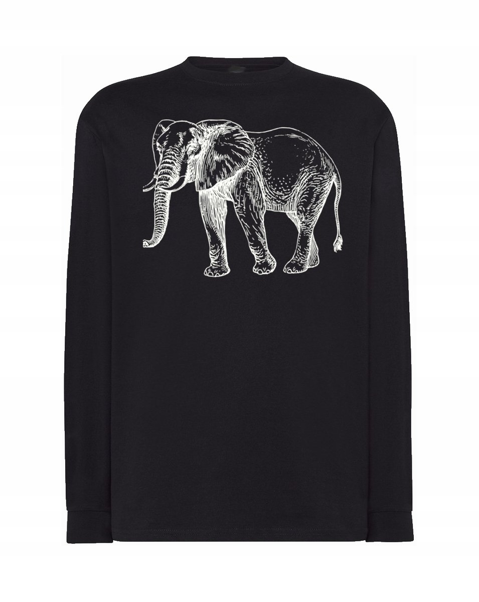 Longsleeve męski nadruk Zwierzę SŁOŃ r.3XL