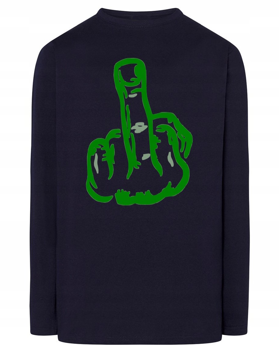 Longsleeve nadruk środkowy palec FUCK U r.M