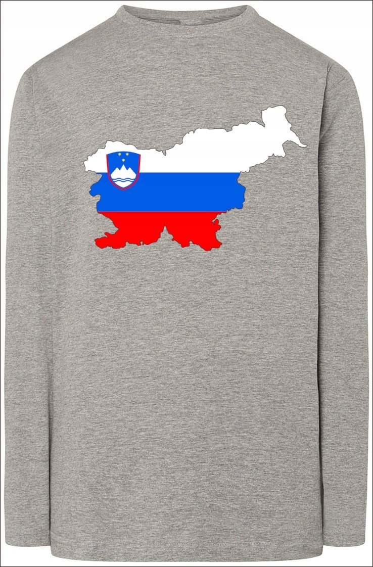 Słowenia Flaga Męska Bluza Longsleeve Nadruk R.XXL