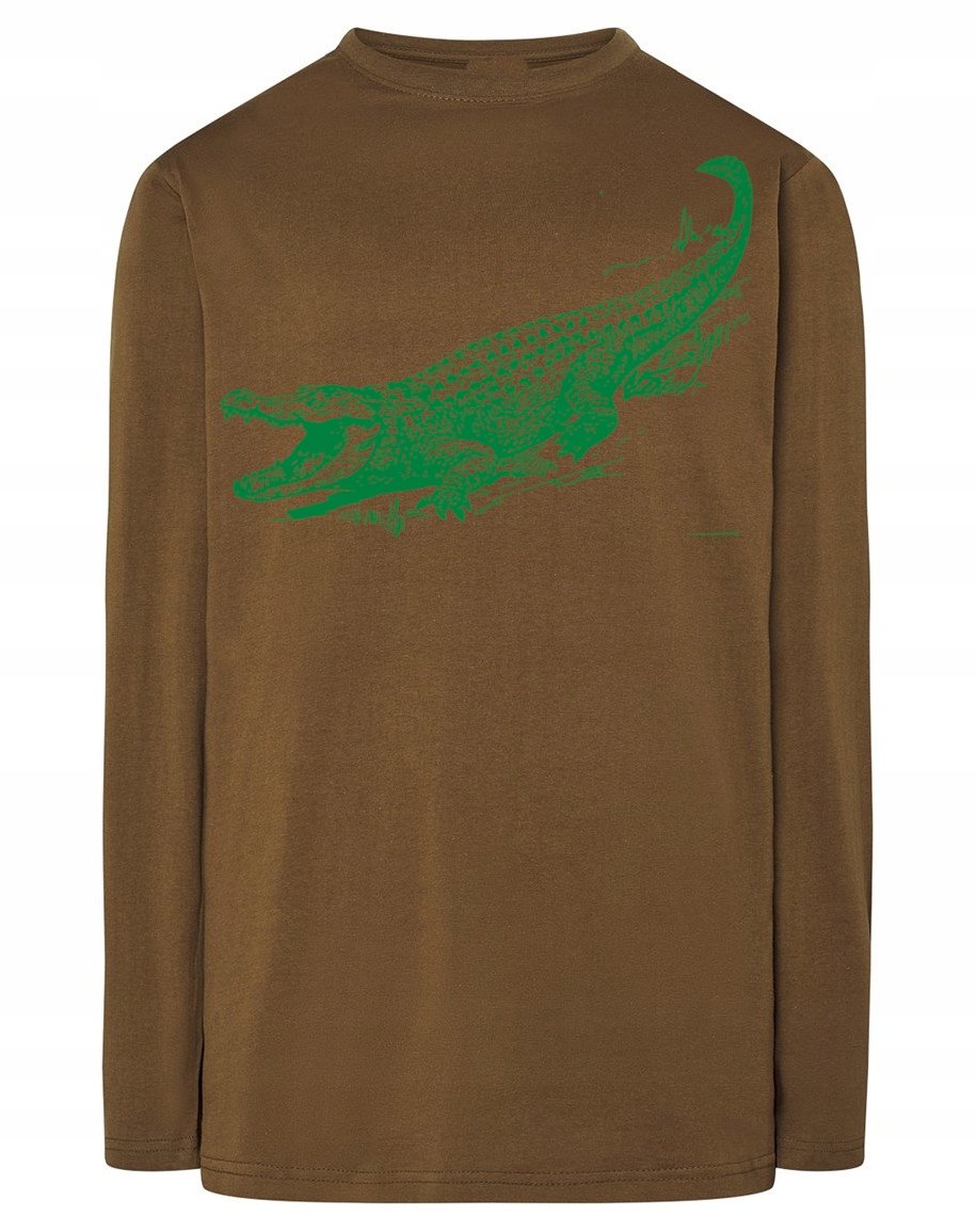 Longsleeve męski nadruk ZWIERZĘ ALIGATOR r.S
