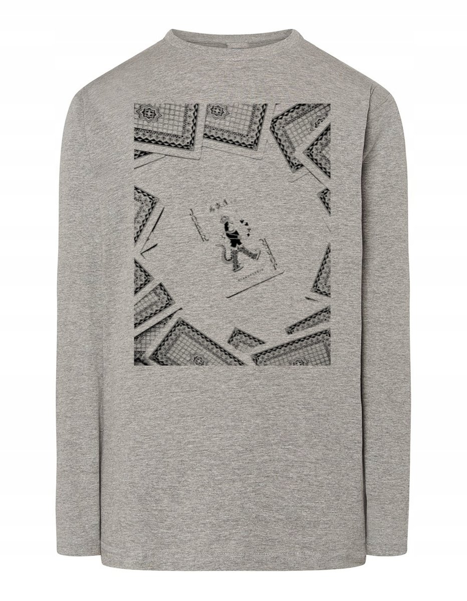 Longsleeve męski nadruk KARTY JOKER r.4XL