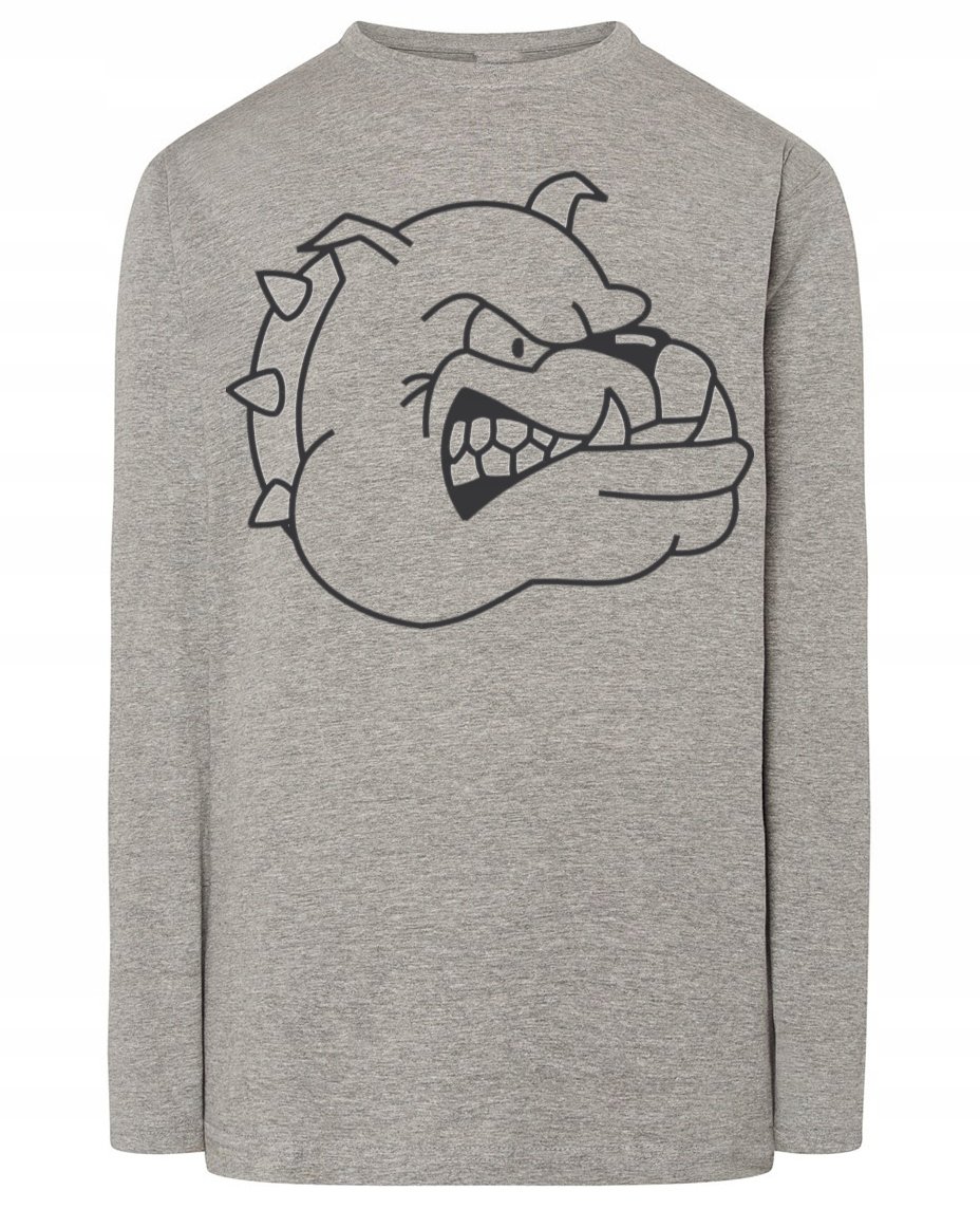 Longsleeve męski nadruk groźny pies r.4XL
