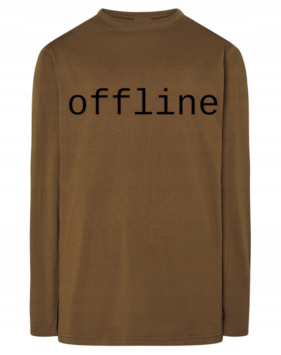 Longsleeve męski nadruk napis OFFLINE r.M