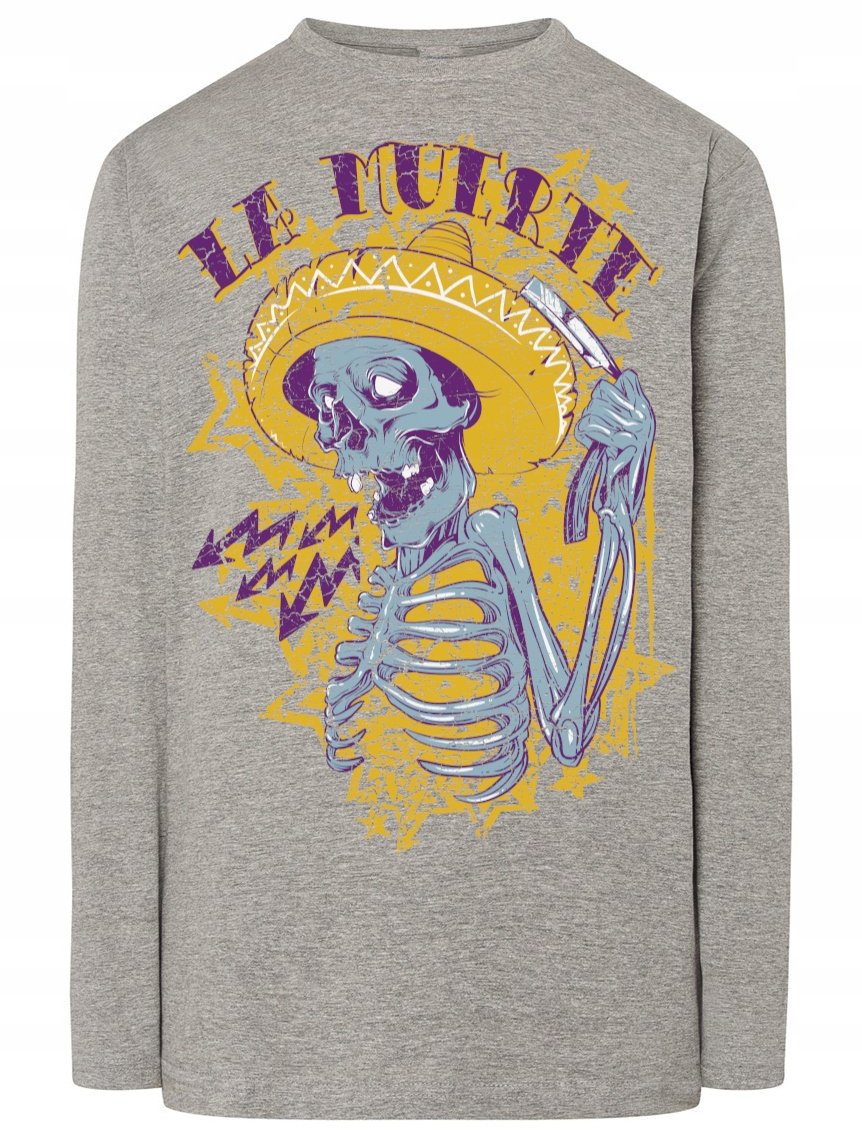 Longsleeve męski nadruk La Muerte Rozm.M