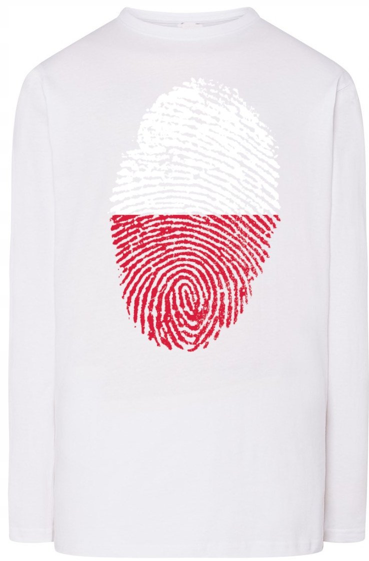 Polska Flaga Odcisk Bluza Longsleeve Rozm.XL