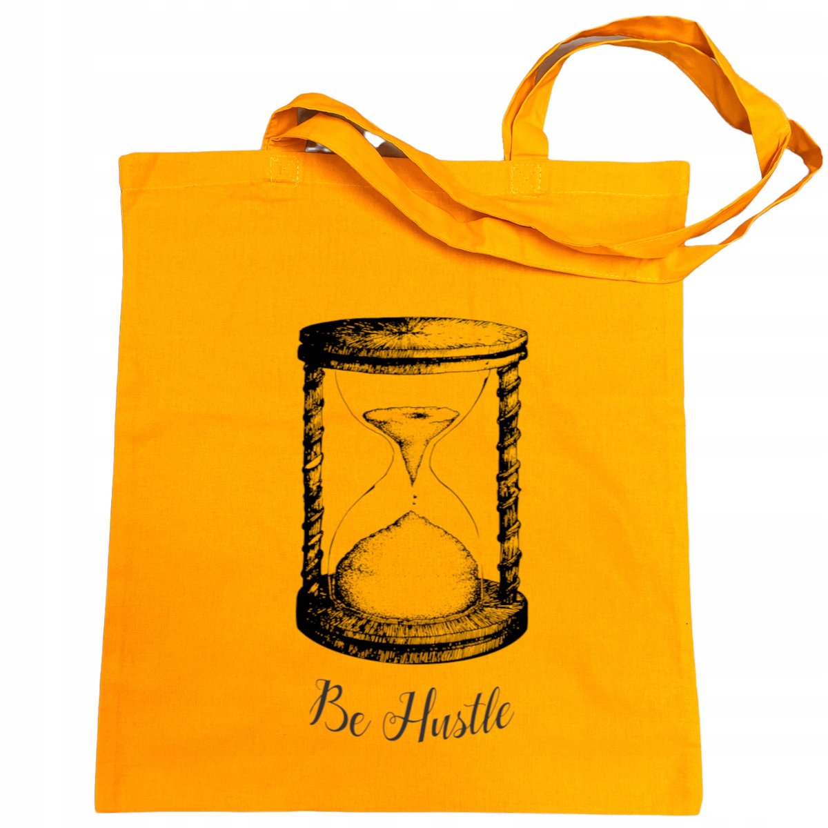 Torba na zakupy nadruk klepsydra BE HUSTLE