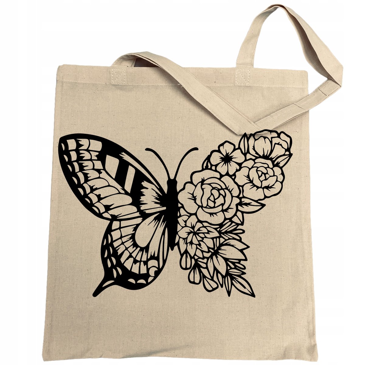 Torba na Zakupy Motyl Kwiaty Piękna