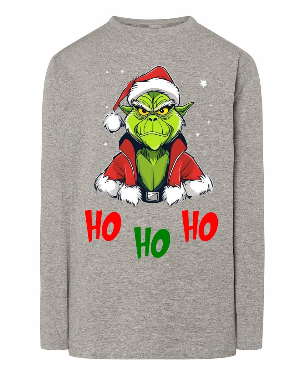 Longsleeve męski Yoda Grinch Ho Ho Ho Święta Prezent r.XS