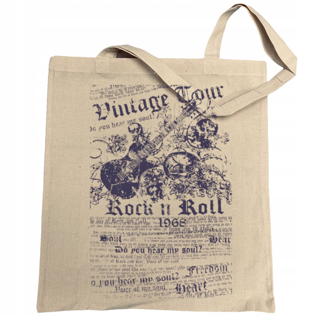 Torba na zakupy muzyczny nadruk plakat Rock N Roll
