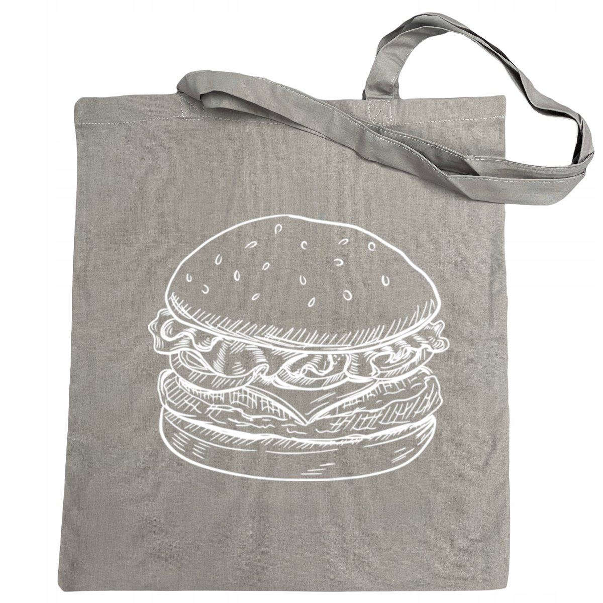 Torba na zakupy fajny nadruk BURGER