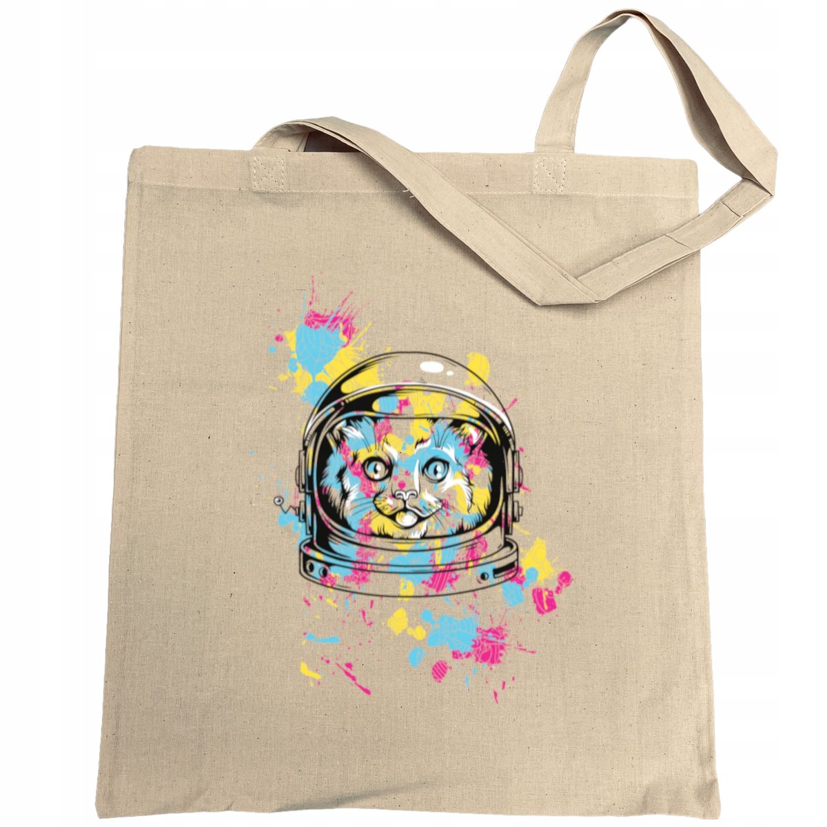 Torba zakupy kolorowy nadruk KOT KOSMONAUTA