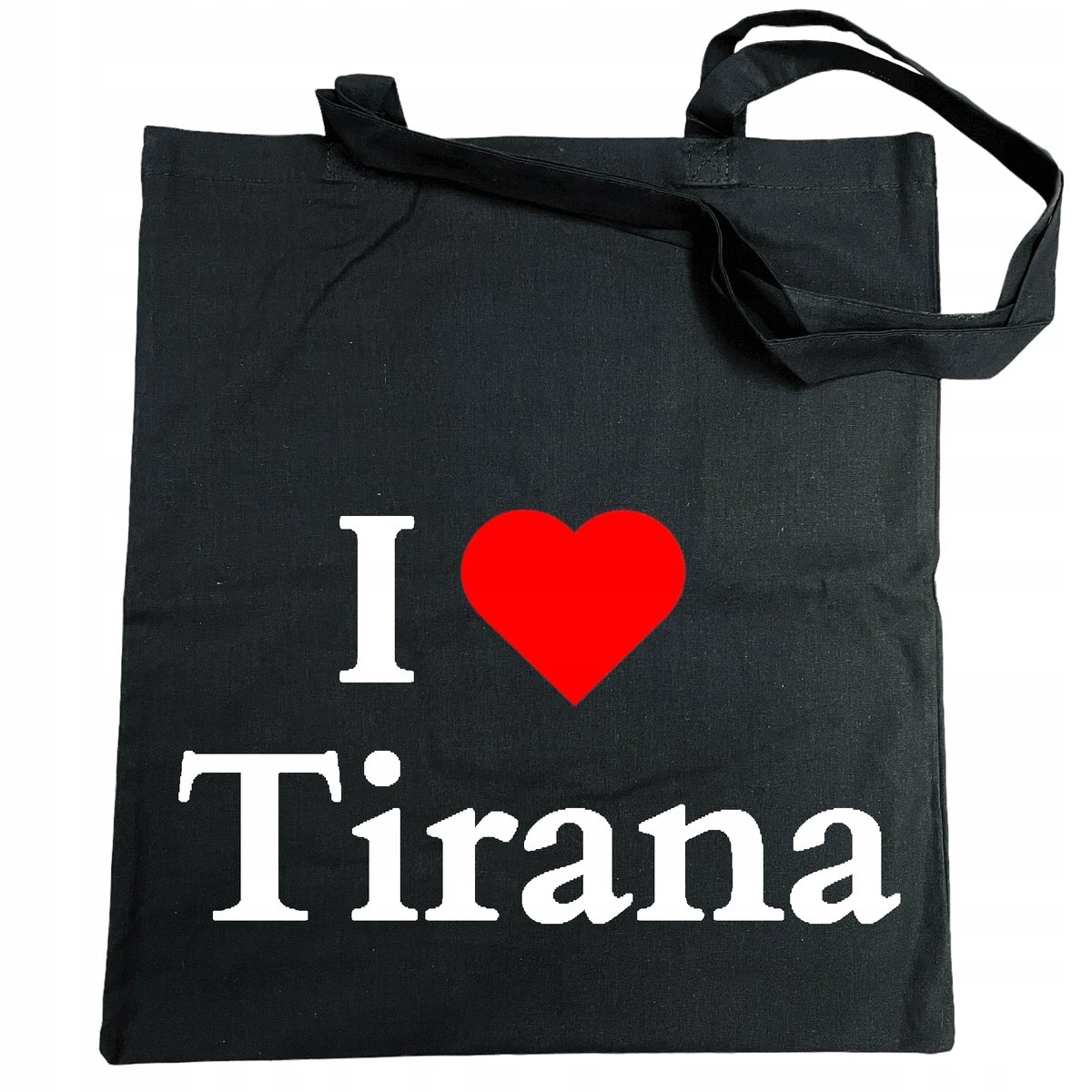 Torba na zakupy nadruk I Love Tirana Kocham Tirane Albania Prezent