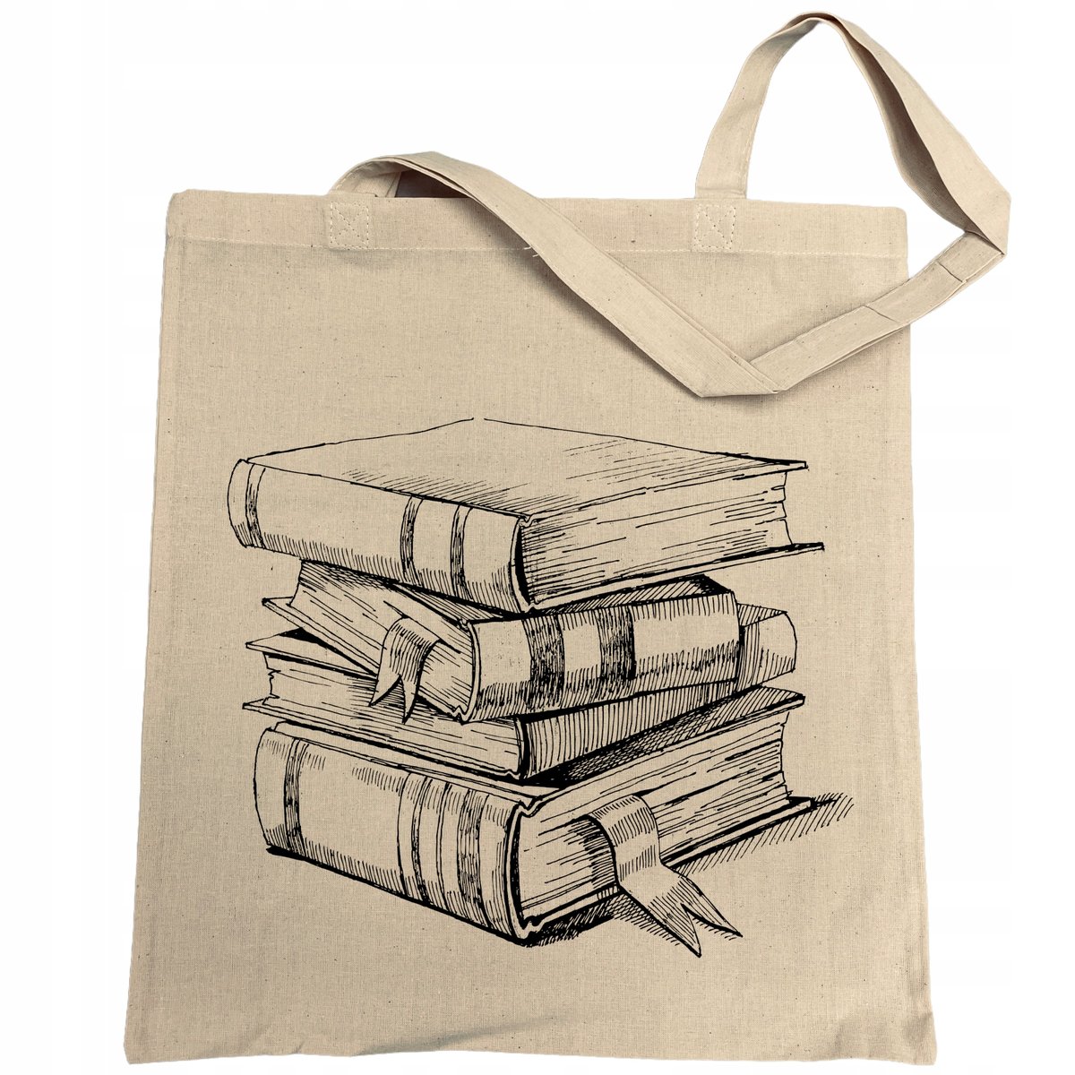 Modna Torba na zakupy nadruk Książki