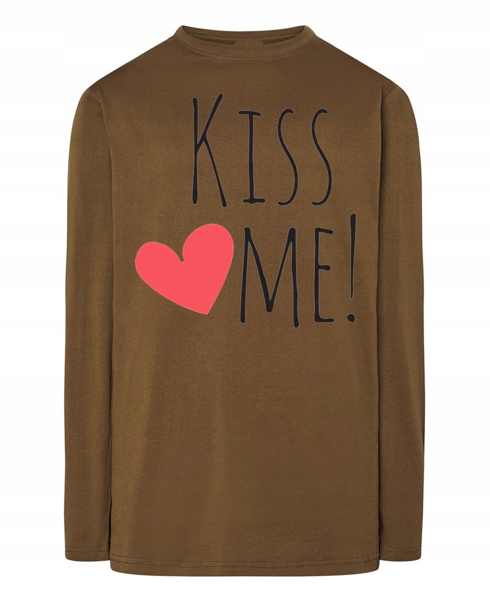 Walentynki Longsleeve męski Kiss Me Serce r.XS