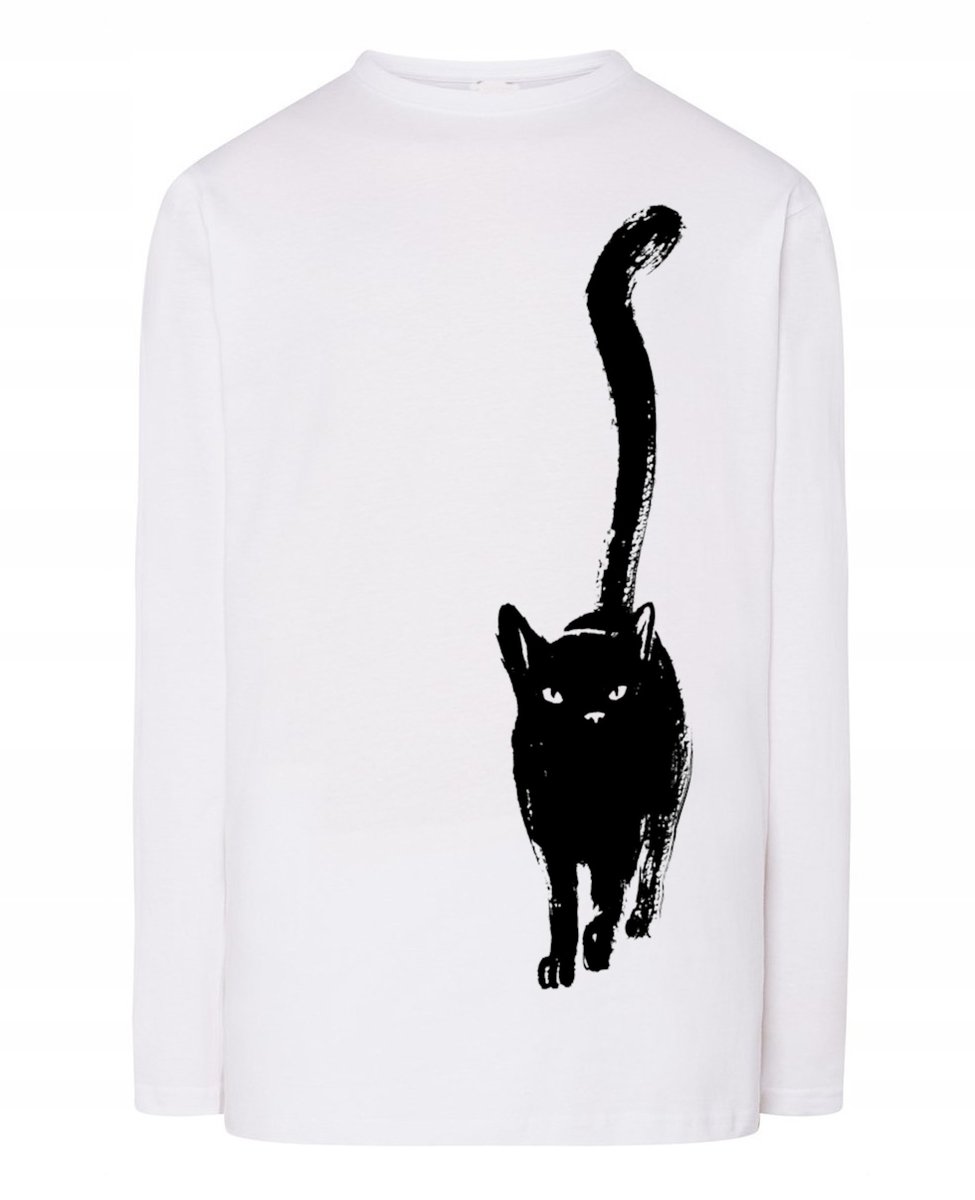 Longsleeve męski nadruk na boku KOT 4XL