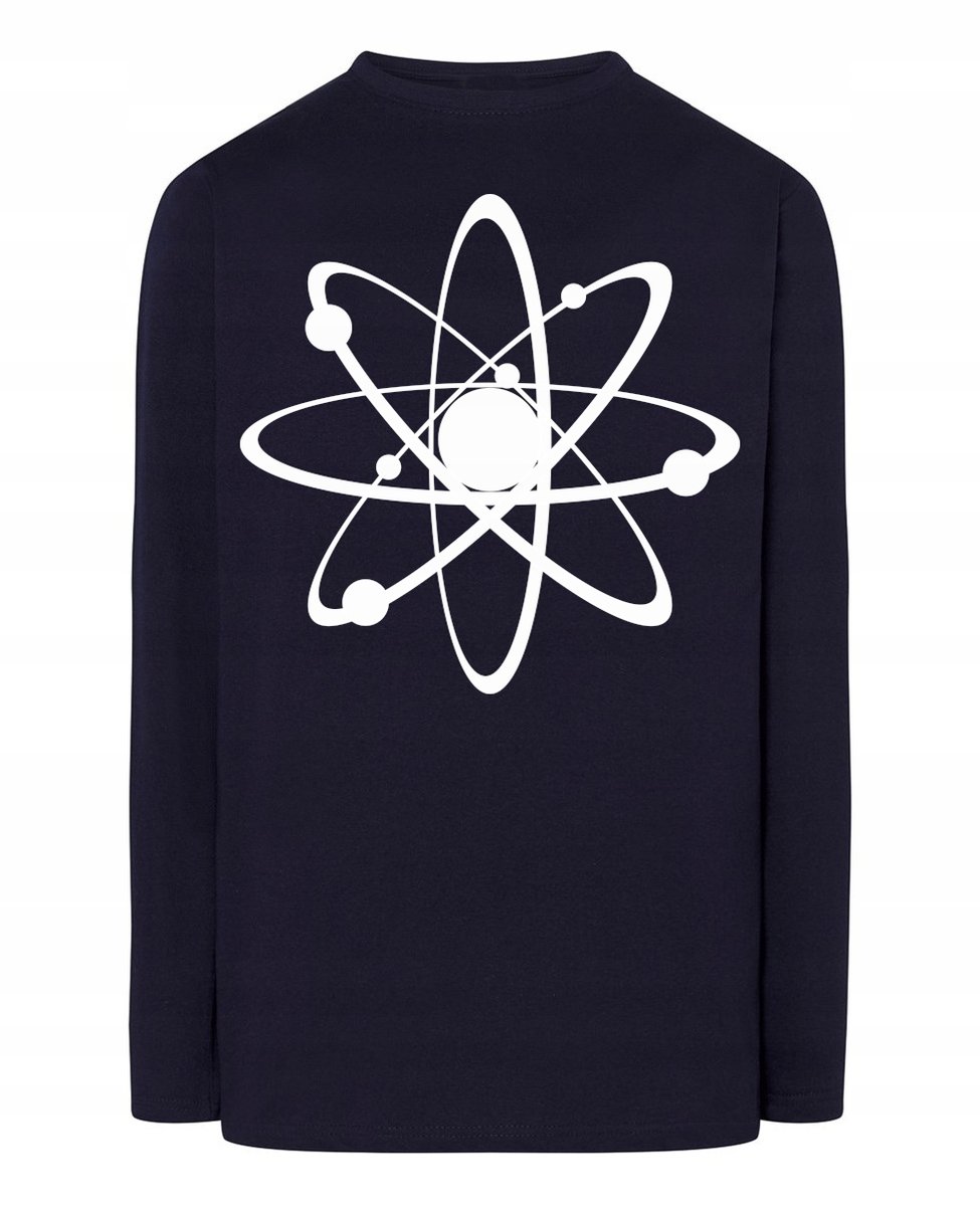 Longsleeve męski fajny nadruk Atom r.XL