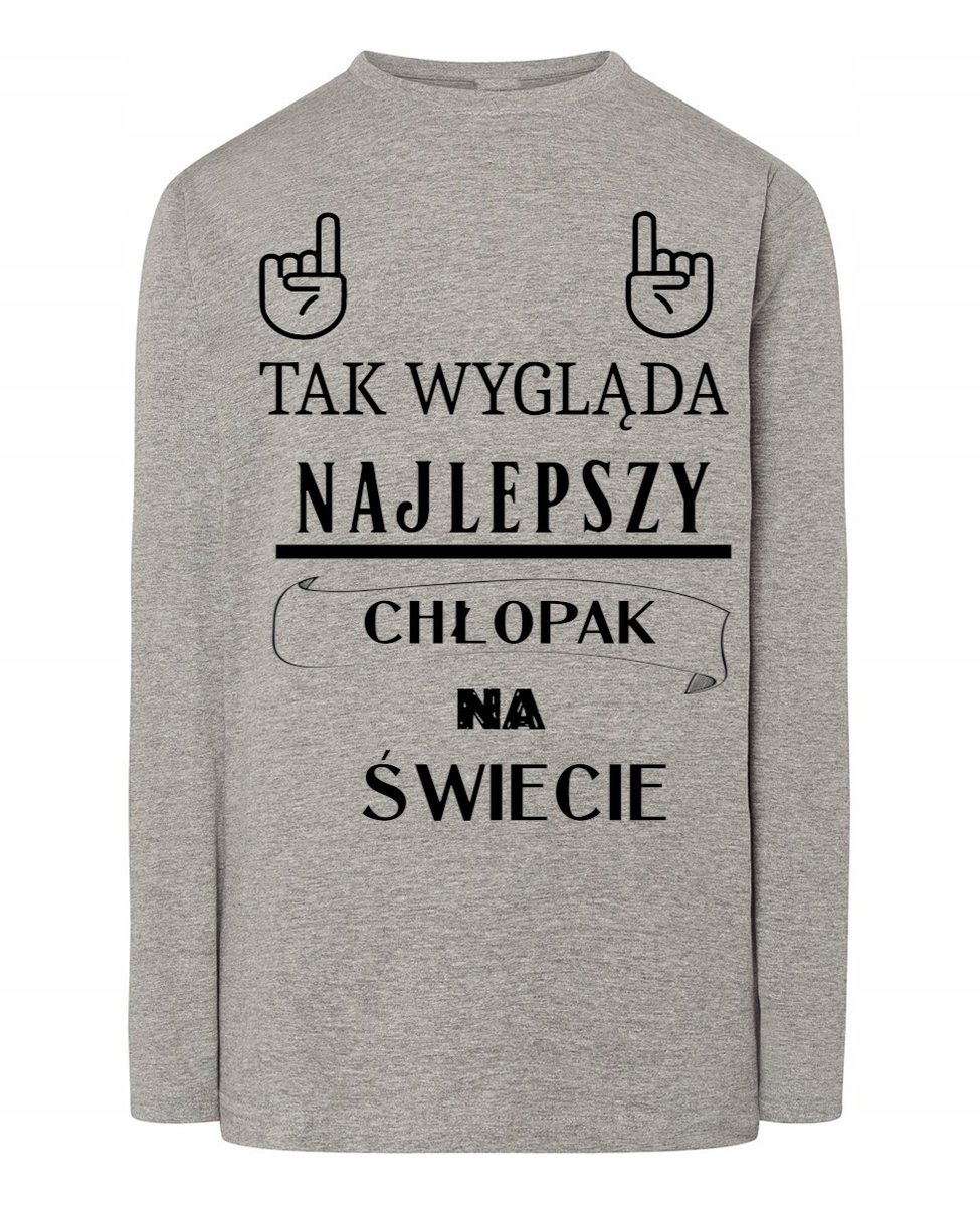Longsleeve na Walentynki Najlepszy Chłopak r.L