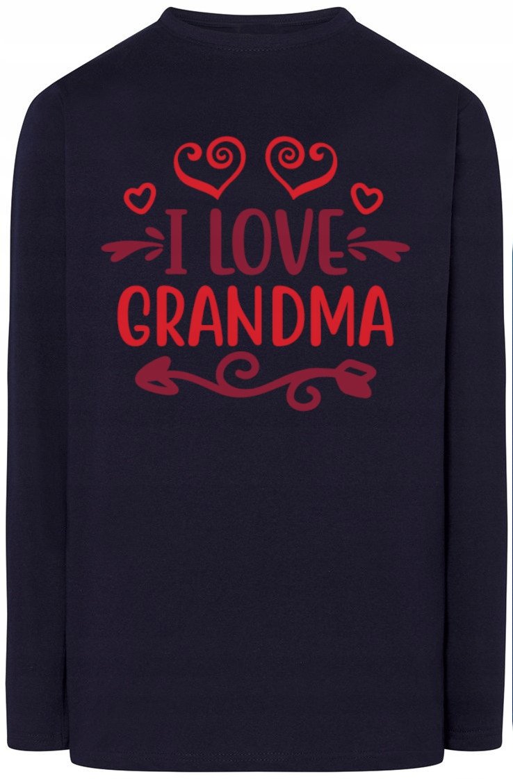 Kocham Babcie Bluza Longsleeve Nadruk r.L