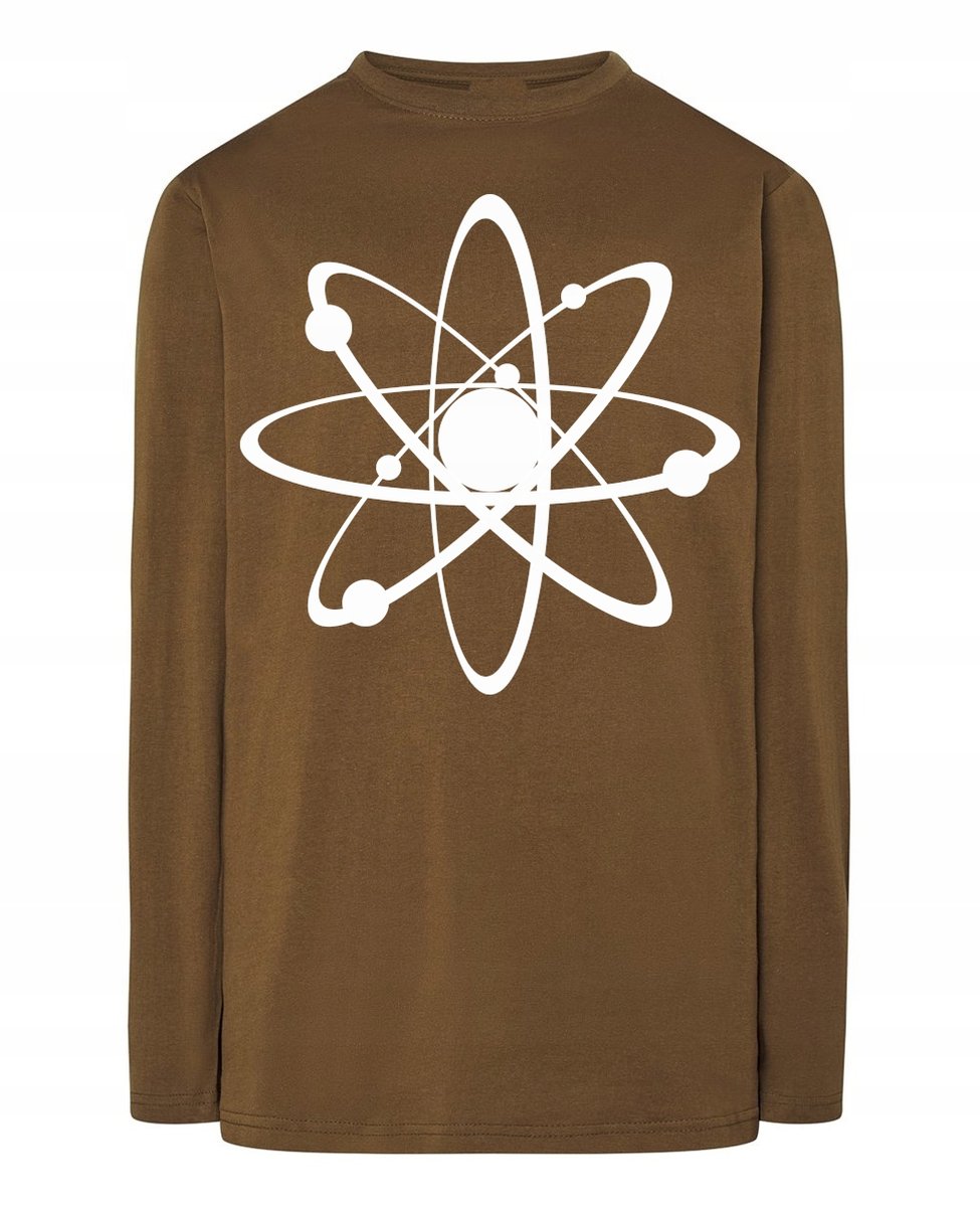 Longsleeve męski fajny nadruk Atom r.S