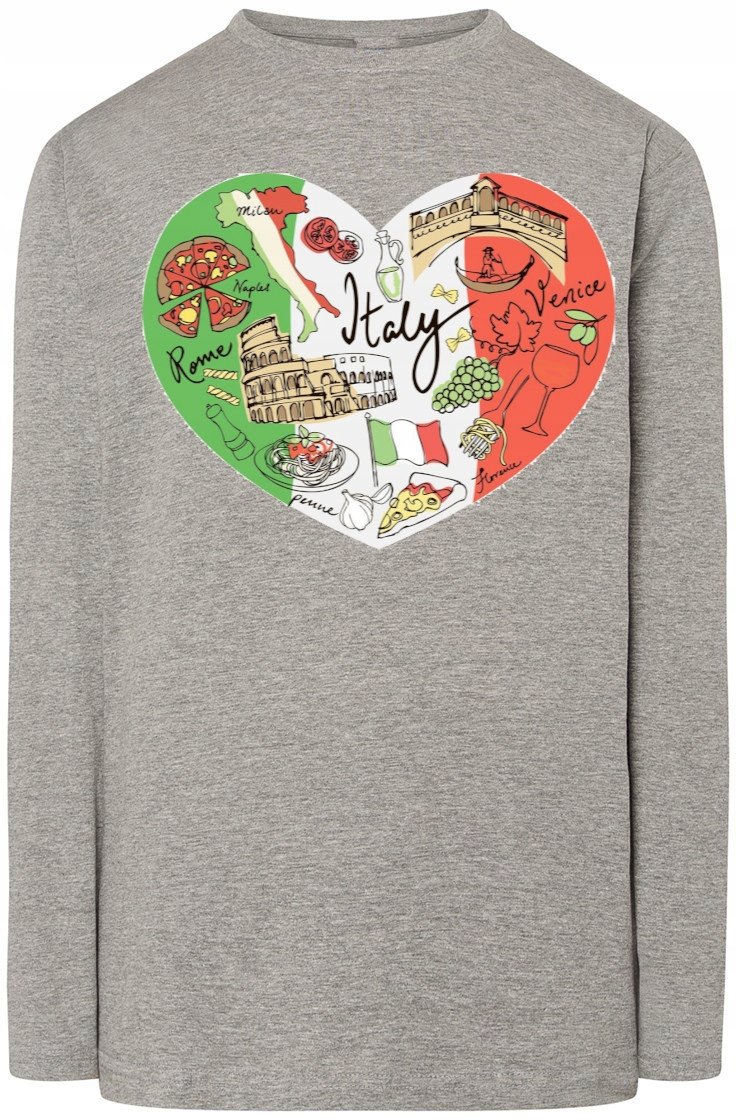 Włochy Modna Bluza Longsleeve Rozm.S