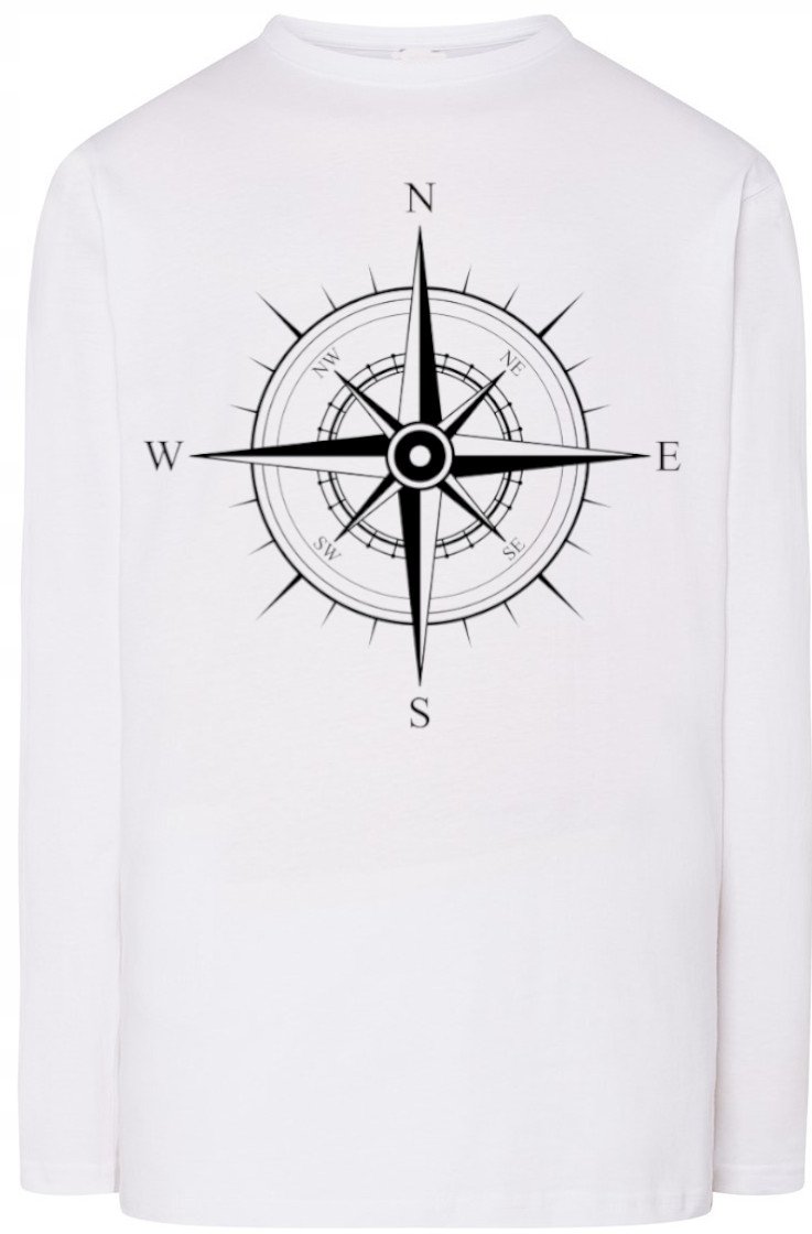 Róża Wiatrów Kompas Męski Longsleeve Rozm.L