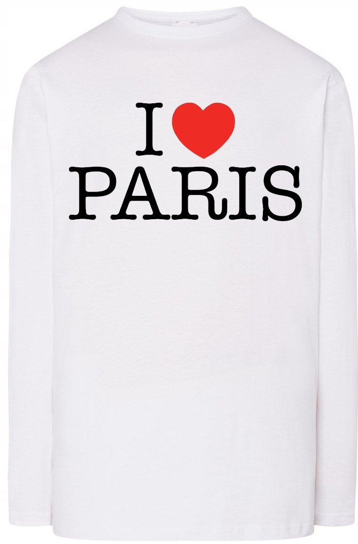 I Love Paris Bluza Męska Longsleeve Nadruk r.3XL