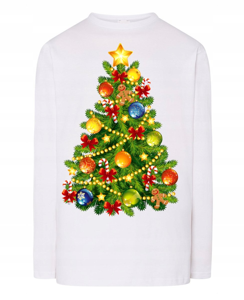 Longsleeve męski nadruk Choinka Rozm.S