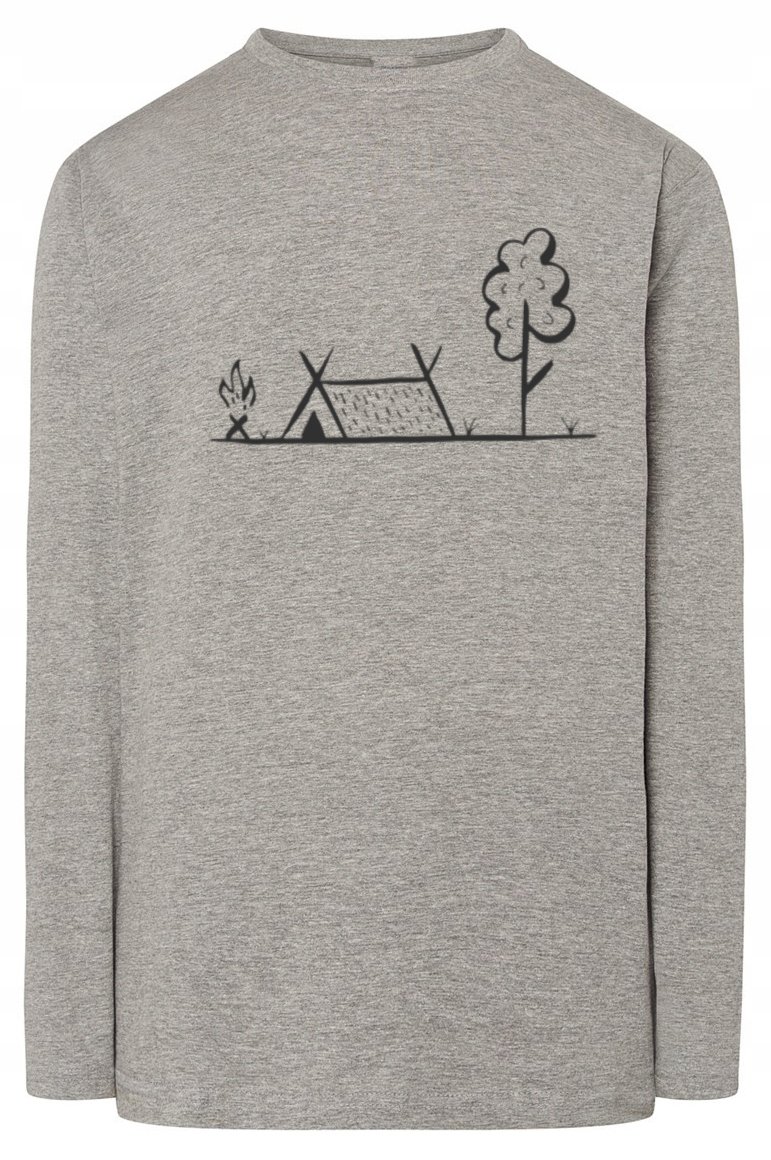 Longsleeve męski nadruk BIWAK KEMPING r.4XL