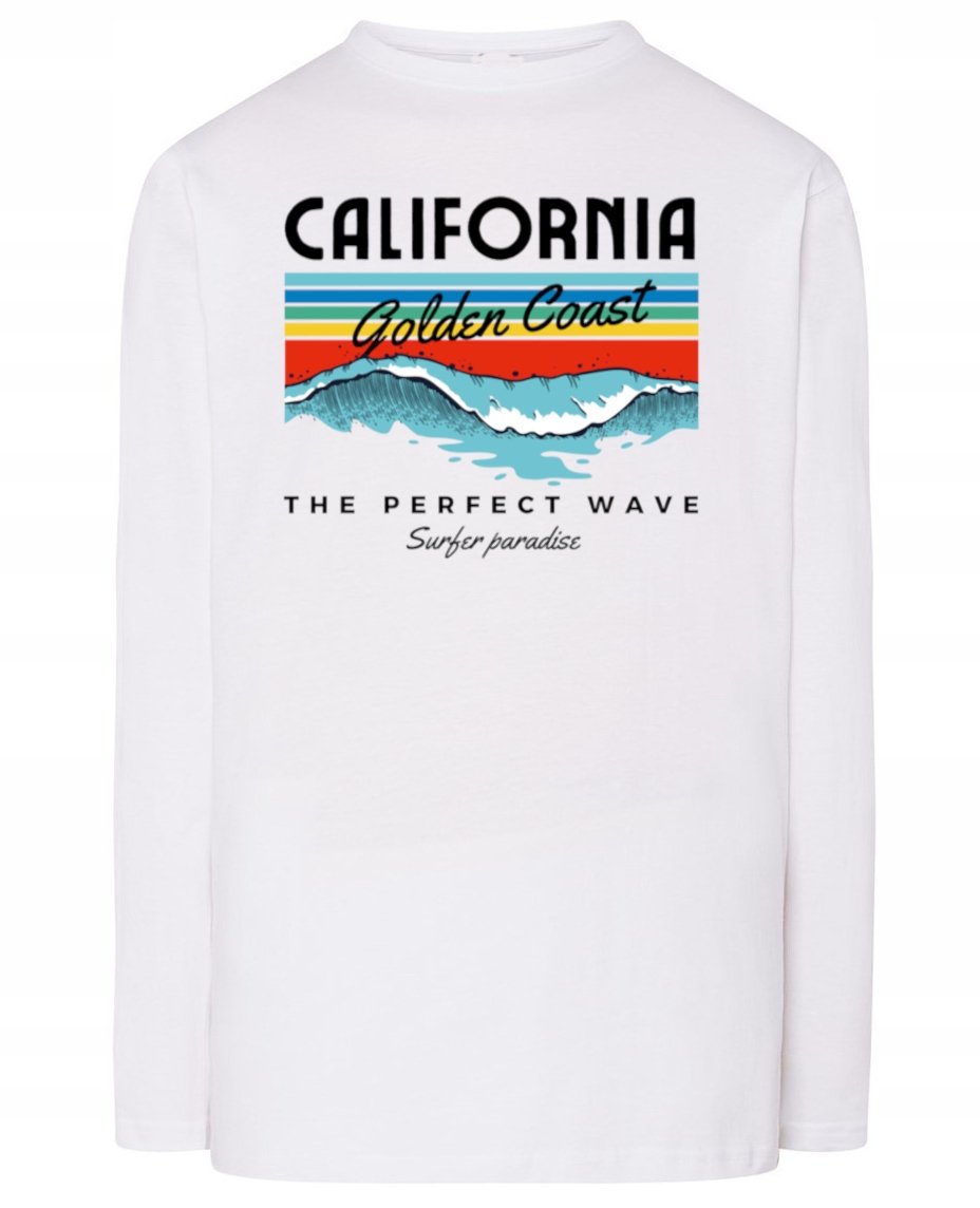 Longsleeve fajny kolorowy nadruk California r.XS