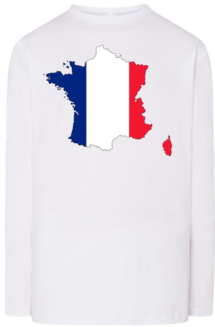 Francja Flaga Męska Modna Bluza Longsleeve R.S