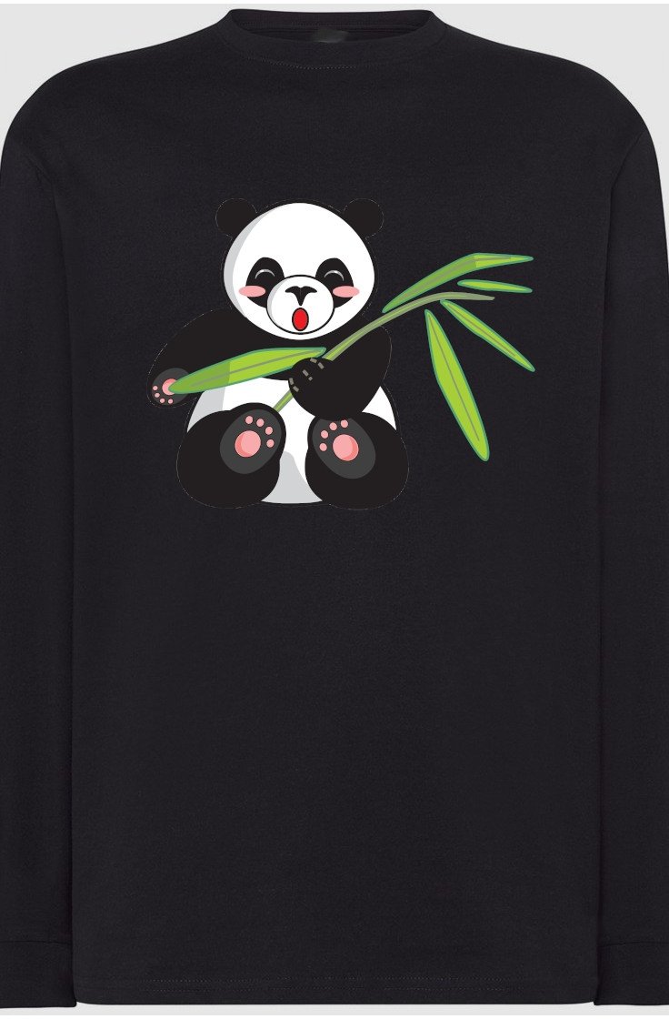 Panda Męski Modny Longsleeve Nadruk Rozm.5XL